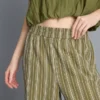 Pantalones de pierna ancha con rayas texturizadas