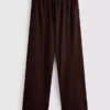 Pantalones de pierna ancha con textura