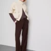 Pantalones de pierna ancha con textura