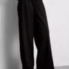Pantalones de pierna ancha con textura