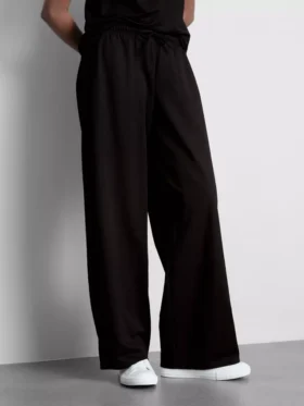 Pantalones de pierna ancha con textura