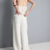 Pantalones de pierna ancha con textura