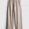 Pantalones de pierna ancha con textura