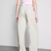 Pantalones de pierna ancha de mezcla de algodón
