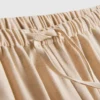 Pantalones de pierna ancha de mezcla de algodón