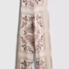 Pantalones de pierna ancha de satén arrugado de Paula Echevarría