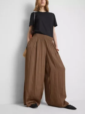 Pantalones de pierna ancha de satén «The Edit»