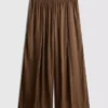 Pantalones de pierna ancha de satén «The Edit»