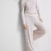 Pantalones de pijama a rayas con canalé