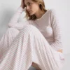 Pantalones de pijama a rayas con canalé