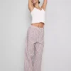 Pantalones de pijama de algodón a rayas
