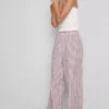 Pantalones de pijama de algodón a rayas