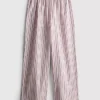 Pantalones de pijama de algodón a rayas