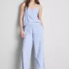 Pantalones de pijama de algodón a rayas tipo Oxford