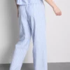 Pantalones de pijama de algodón a rayas tipo Oxford