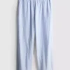 Pantalones de pijama de algodón a rayas tipo Oxford