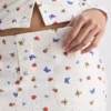 Pantalones de pijama de canalé con estampado de mariposas