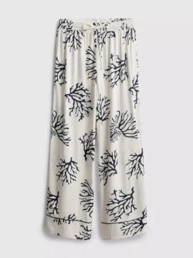 Pantalones de Pijama de corte ancho con estampado coral