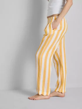 Pantalones de Pijama de corte recto con volantes, ideales para relajarse