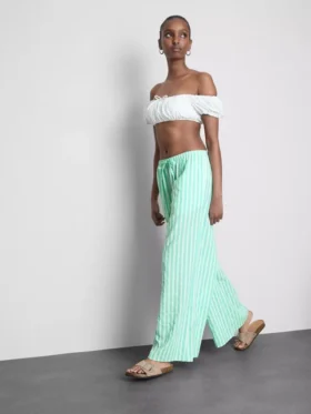 Pantalones de playa estampados de corte ancho
