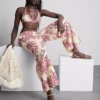 Pantalones de playa estampados de corte ancho