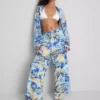 Pantalones de playa estampados de corte ancho
