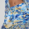 Pantalones de playa estampados de corte ancho