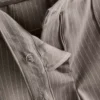 Pantalones de rayas finas de corte ancho y tejido cepillado