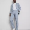 Pantalones de traje de corte entallado con textura dobby