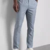 Pantalones de traje de corte entallado con textura dobby