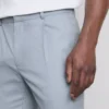 Pantalones de traje de corte entallado con textura dobby