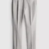 Pantalones de traje de corte entallado con textura dobby