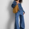 Pantalones de vaquero de pierna ancha con alto contenido en algodón de Paula Echevarría