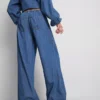 Pantalones de vaquero de pierna ancha con alto contenido en algodón de Paula Echevarría