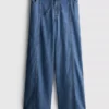 Pantalones de vaquero de pierna ancha con alto contenido en algodón de Paula Echevarría