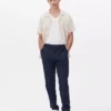 Pantalones formales de sarga de corte entallado