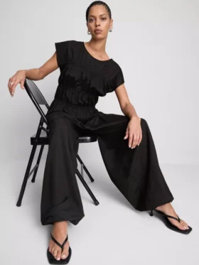 Pantalones harem con textura