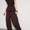 Pantalones harem con textura