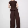 Pantalones harem con textura