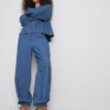 Pantalones harem de Paula Echevarría en denim con alto contenido en algodón