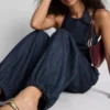 Pantalones harem de Paula Echevarría en denim con alto contenido en algodón