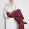 Pantalones palazzo con detalle de lazo