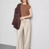 Pantalones palazzo con detalle de lazo