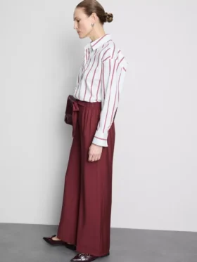 Pantalones palazzo con detalle de lazo