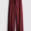Pantalones palazzo con detalle de lazo