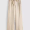 Pantalones palazzo con detalle de lazo