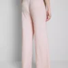 Pantalones rectos arrugados con cordón