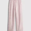 Pantalones rectos arrugados con cordón