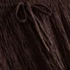 Pantalones rectos arrugados con cordón