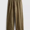 Pantalones utilitarios de pierna ancha con detalle en las costuras